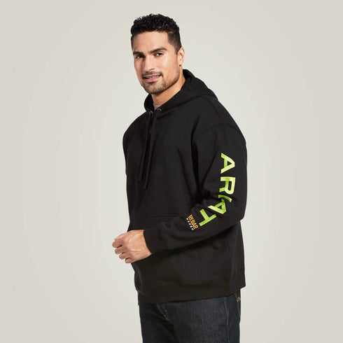 REBAR GRAPHIC HOODIE BLK\LIME