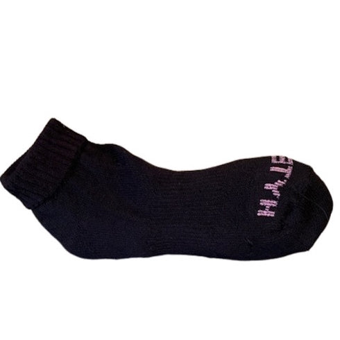 HYTEST WMNS QTR SOCK BLK 6 PK