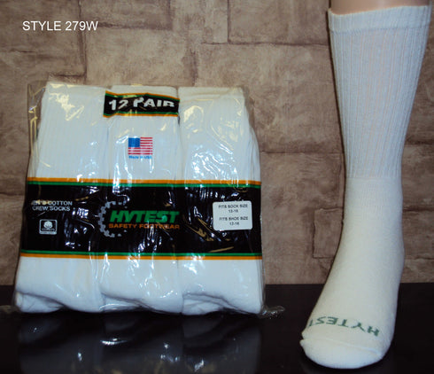 HYTEST MENS BIG FOOT CREW WHT