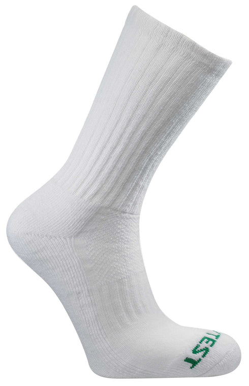MENS HYTEST WHITE CREW SOCK