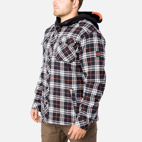 BRUNT HOODED SHIRT JACKET BLK