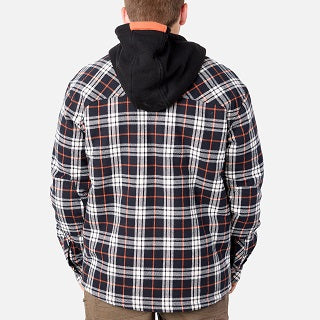 BRUNT HOODED SHIRT JACKET BLK