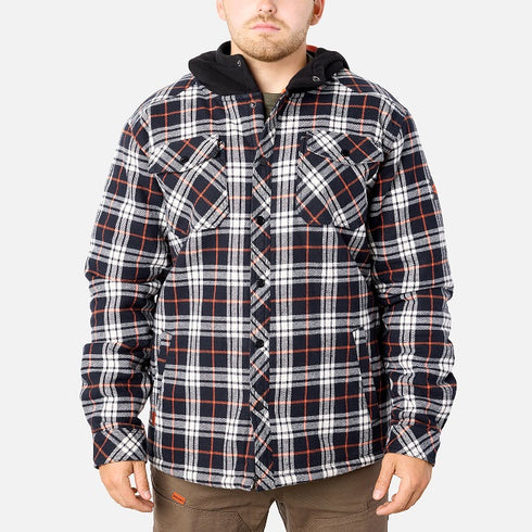 BRUNT HOODED SHIRT JACKET BLK