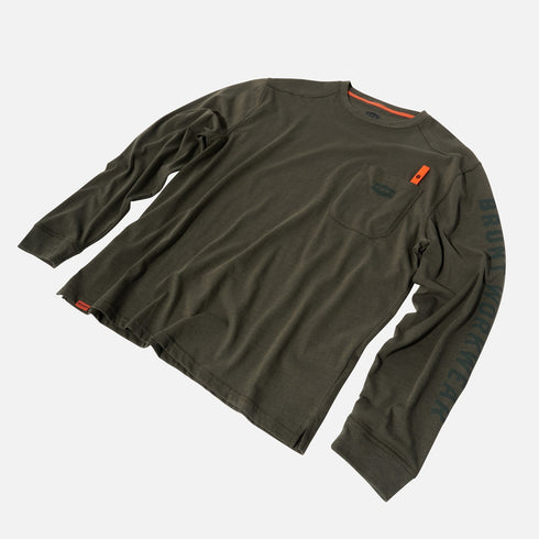 BRUNT MARTIN LS POCKET TEE GRN