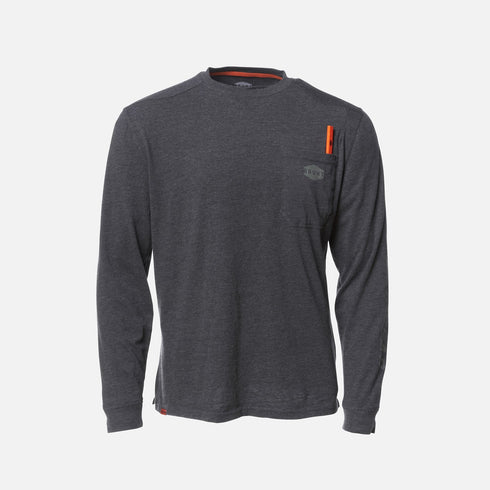 BRUNT MARTIN LS POCKET TEE GRY