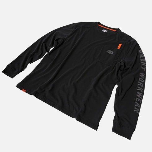 BRUNT MARTIN LS POCKET TEE BLK