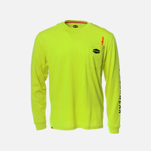 BRUNT MARTIN LS POCKET TEE YLW