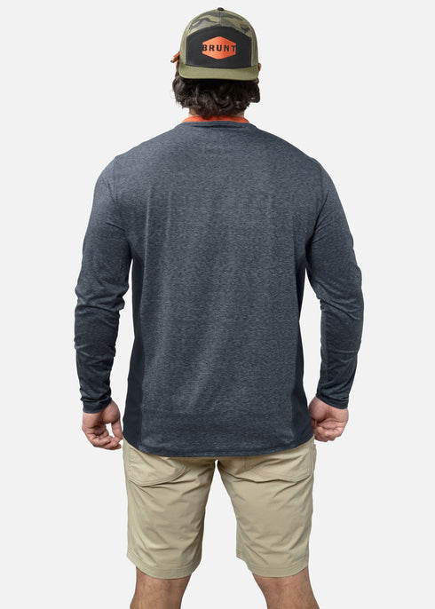 MCKENNA TECH LS SHIRT BLUE BT