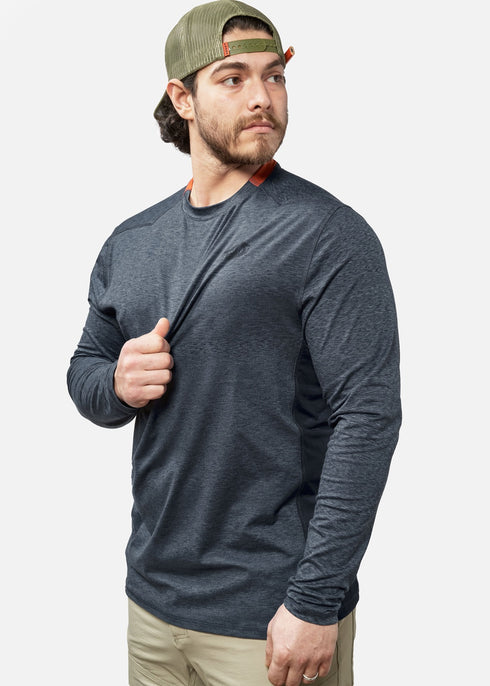 MCKENNA TECH LS SHIRT BLUE BT