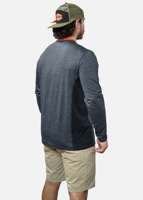 MCKENNA TECH LS SHIRT BLUE