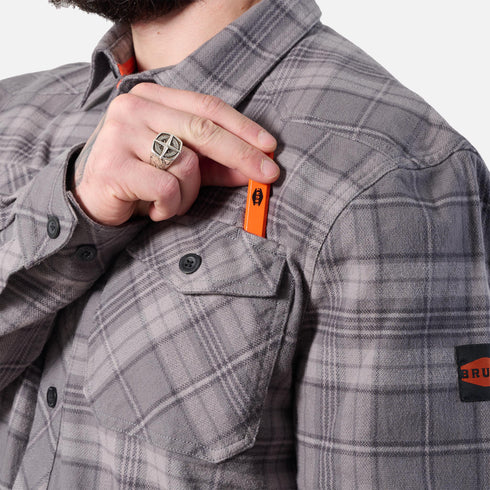 BRUNT HEAVYWEIGHT FLANNEL GRY