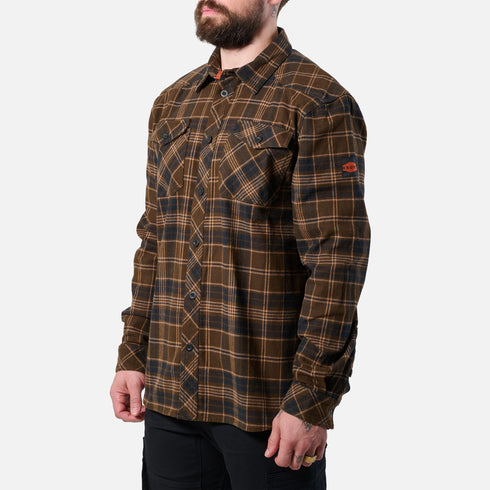 BRUNT HEAVYWEIGHT FLANNEL BRN