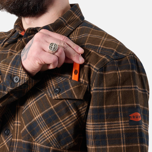BRUNT HEAVYWEIGHT FLANNEL BRN
