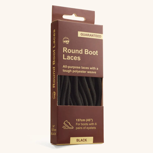 ROUND BOOT LACES 63" BROWN