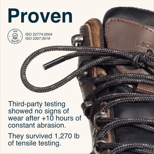 UNBREAKABLE BOOT LACES 54" BLK
