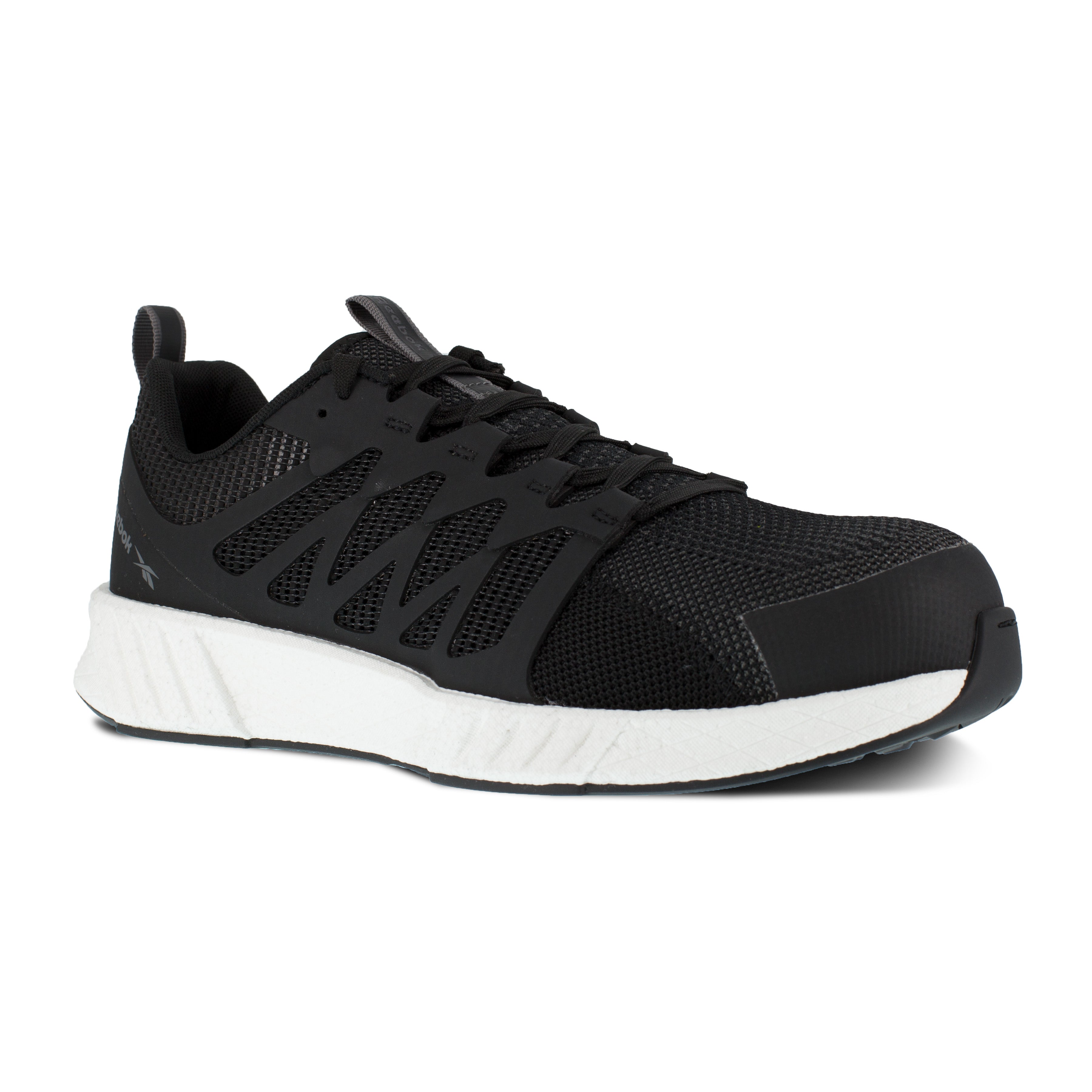 Reebok Black Fusion Flexweave Athletic steeltoe Work Shoe Size 10.5M Reebok Womens Black/Purple Textile Oxfords Fusion Flexweave  main image 3